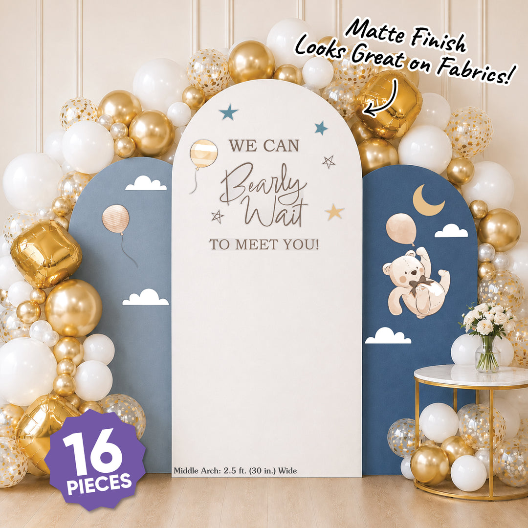 We Can Bearly Wait Backdrop Decals