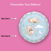 Custom Text Balloon - We Can Bearly Wait - Double Sided - 1 Ct