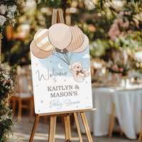 Personalized Text We Can Bearly Wait Baby Shower Welcome Sign (Select Your Size)