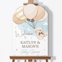 Personalized Text We Can Bearly Wait Baby Shower Welcome Sign (Select Your Size)