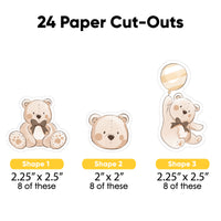 We Can Bearly Wait Cut-Outs - 24 Ct
