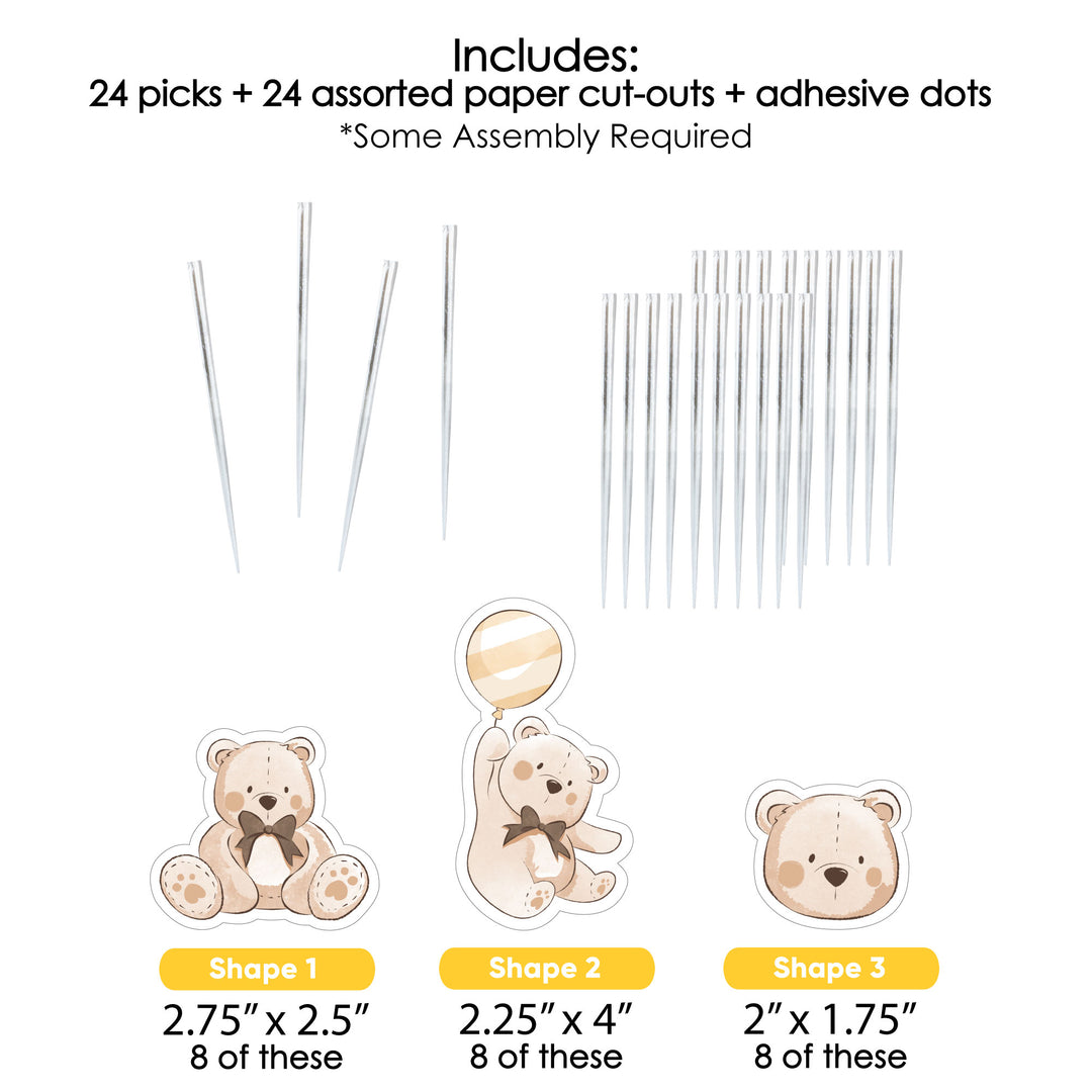 We Can Bearly Wait Treat Picks - 24 Ct