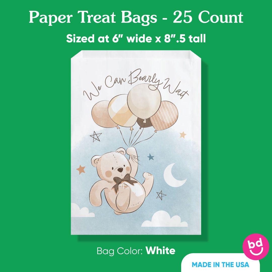 Paper Treat Bags - We Can Bearly Wait - 25 Ct