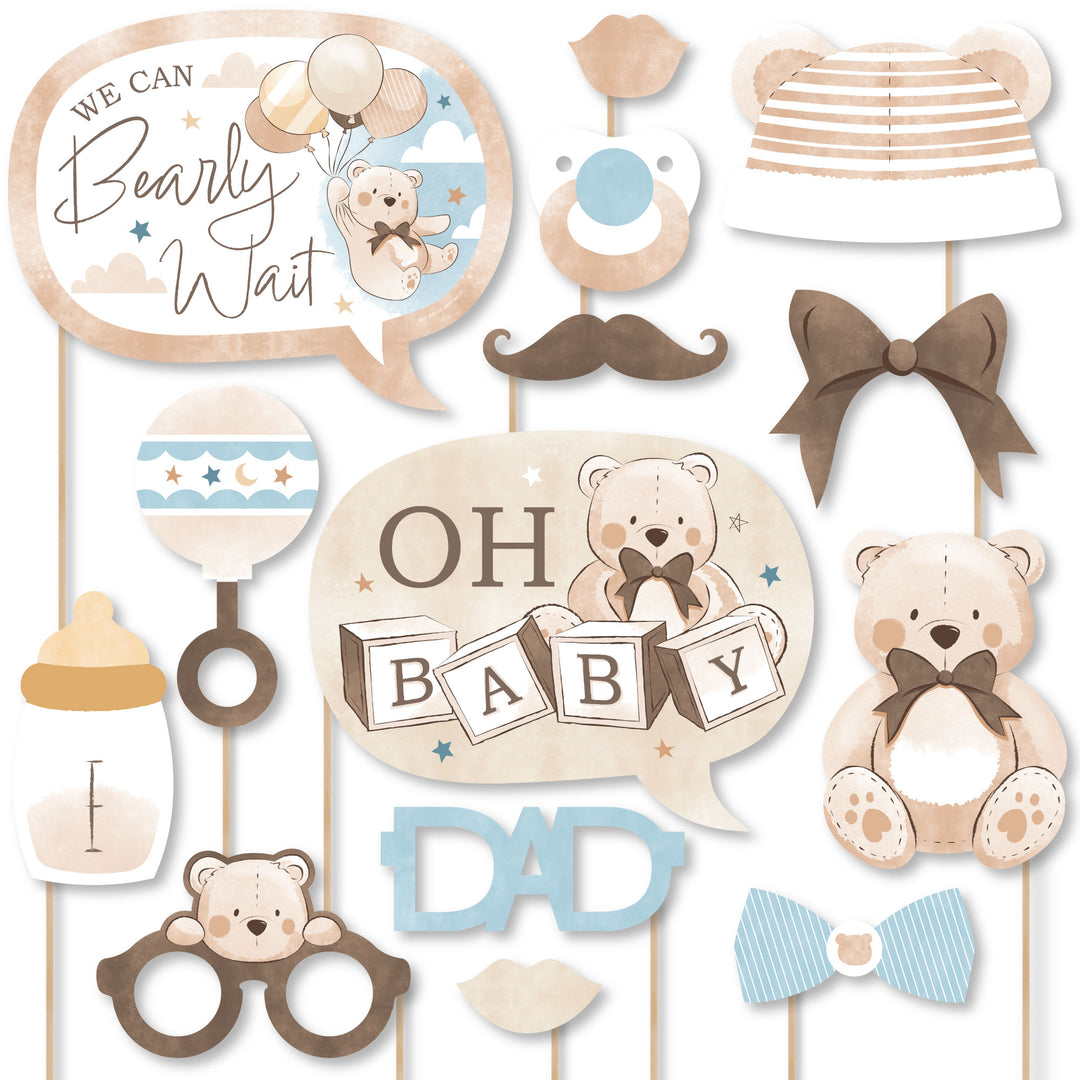 We Can Bearly Wait Photo Props - 20 Ct