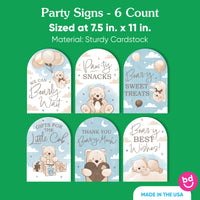 We Can Bearly Wait Party Signs Set - 6 Ct