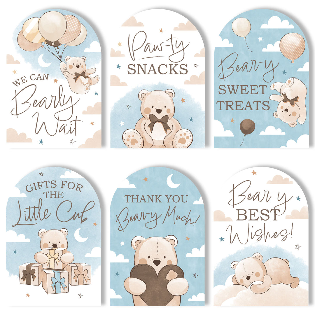 We Can Bearly Wait Party Signs Set - 6 Ct