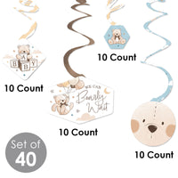 We Can Bearly Wait Hanging Swirls - 40 Ct