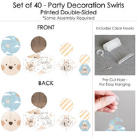 We Can Bearly Wait Hanging Swirls - 40 Ct