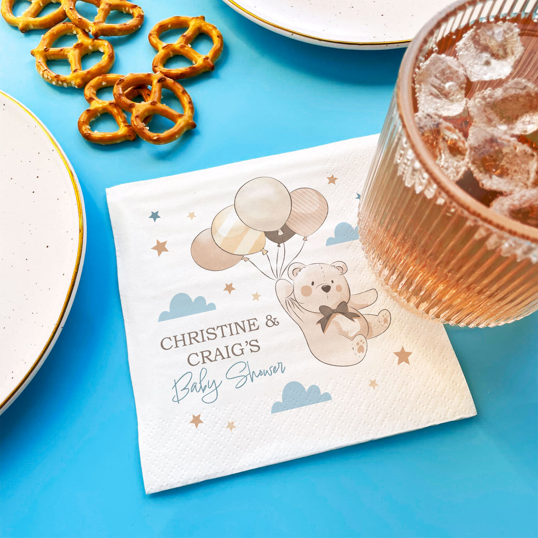 Custom Text Napkins - We Can Bearly Wait