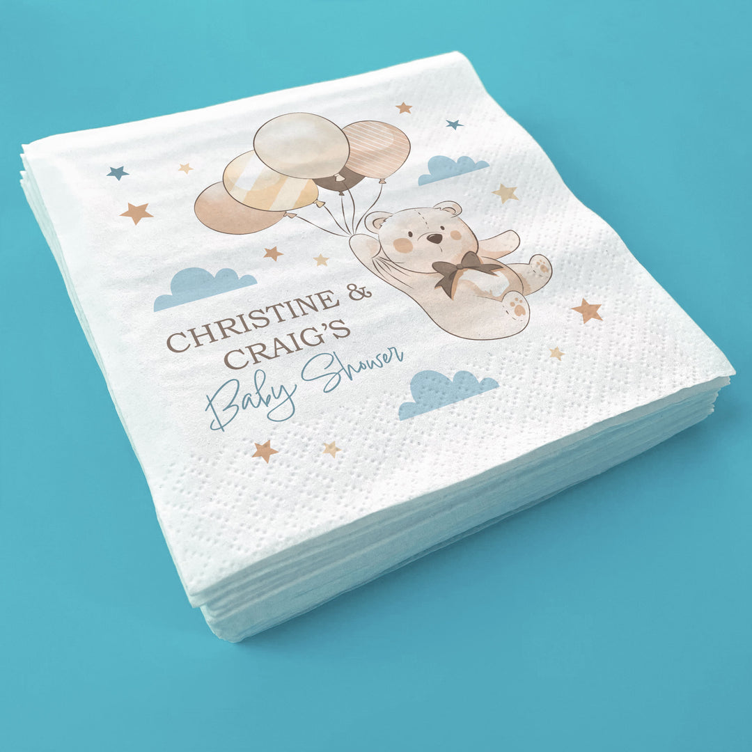 Custom Text Napkins - We Can Bearly Wait