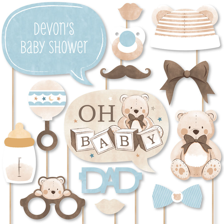 Personalized We Can Bearly Wait Photo Props - 20 Ct