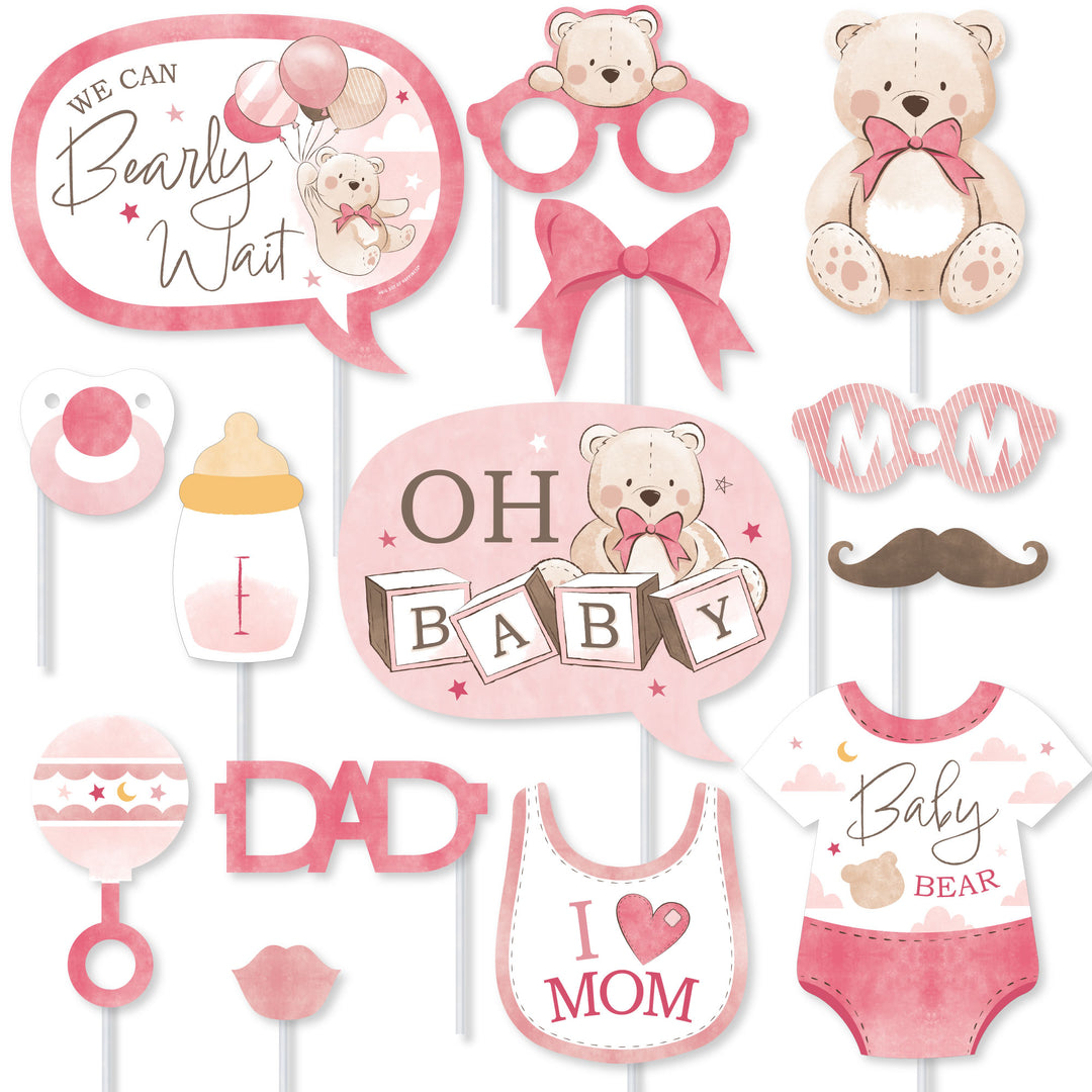 We Can Bearly Wait Photo Props - 20 Ct