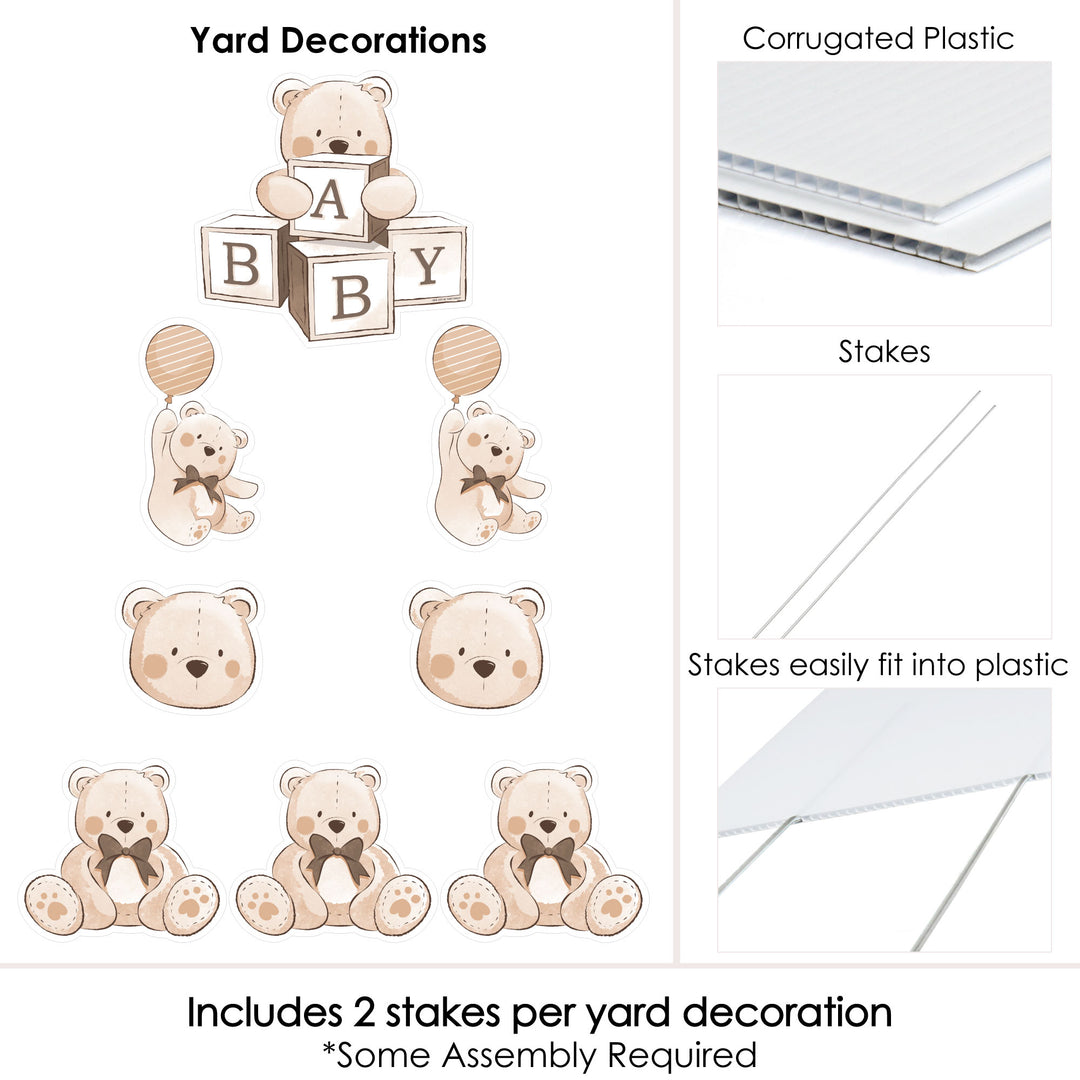 We Can Bearly Wait Yard Decorations - 8 Pc
