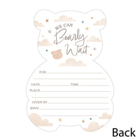 We Can Bearly Wait Shaped Fill-In Invitations - 12 Ct