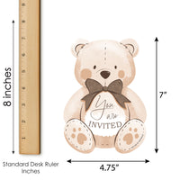 We Can Bearly Wait Shaped Fill-In Invitations - 12 Ct