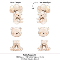 We Can Bearly Wait  Table Toppers - 15 Ct