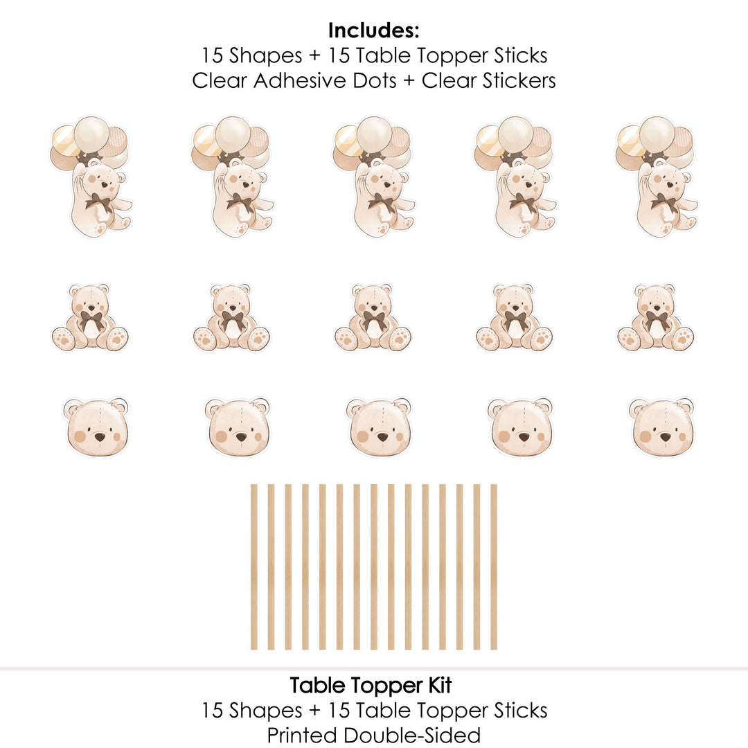 We Can Bearly Wait  Table Toppers - 15 Ct