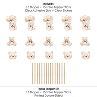 We Can Bearly Wait  Table Toppers - 15 Ct