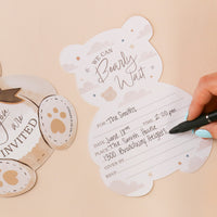 We Can Bearly Wait Shaped Fill-In Invitations - 12 Ct
