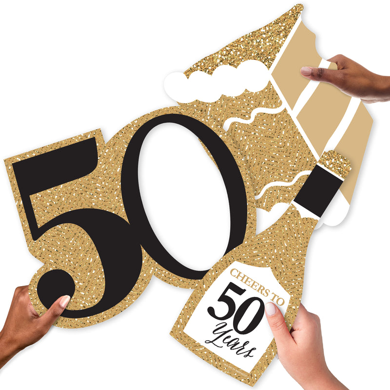 We Still Do - 50th Wedding Anniversary - Cake, Champagne Bottle and 50 ...