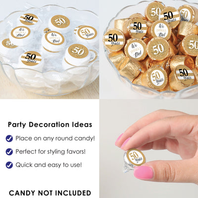 We Still Do - 50th Wedding Anniversary - Anniversary Party Small Round Candy Stickers - Party Favor Labels - 324 Count