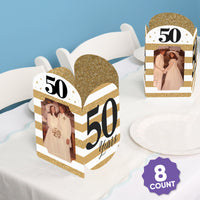 50th Wedding Anniversary Photo Centerpieces - 8 Ct