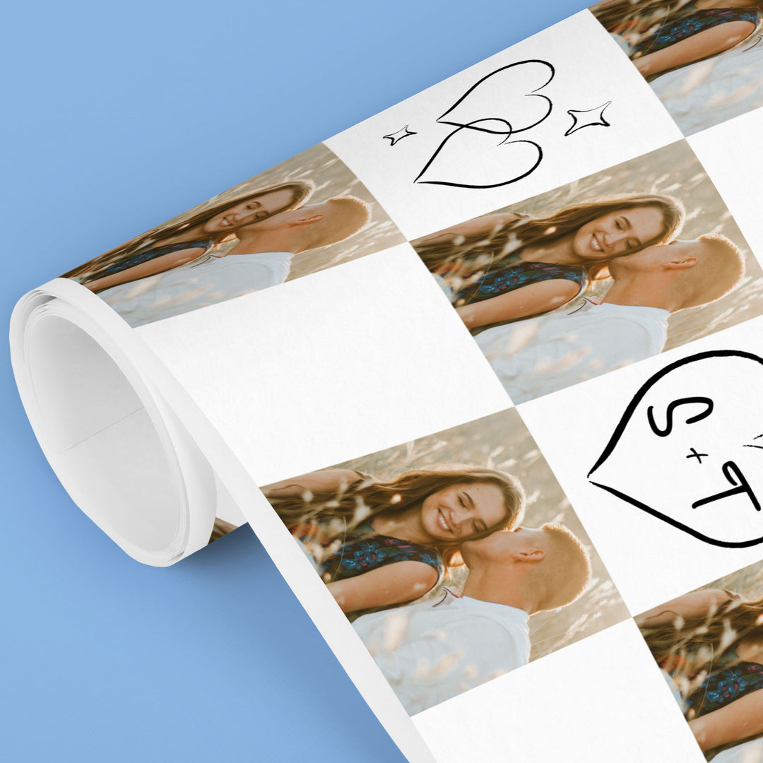 Custom Photo Wrapping Paper - Wedding Rings