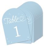 Wedding Hearts Table Numbers - 20 Ct