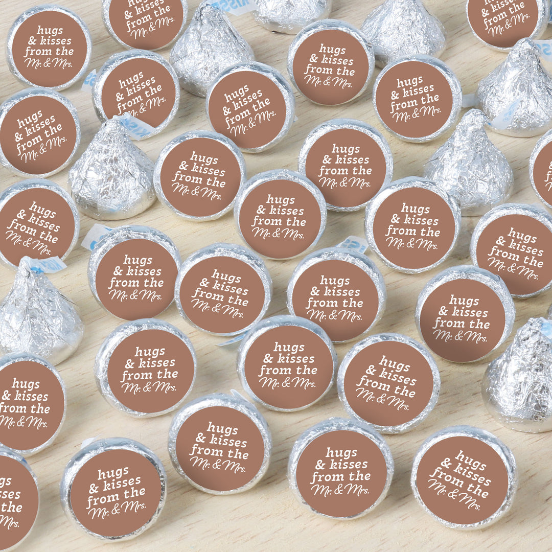 Mr. & Mrs. Wedding Candy Stickers - 324 Ct