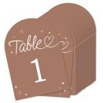 Wedding Hearts Table Numbers - 20 Ct