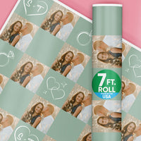 Custom Photo Wrapping Paper - Sage Green Wedding Rings