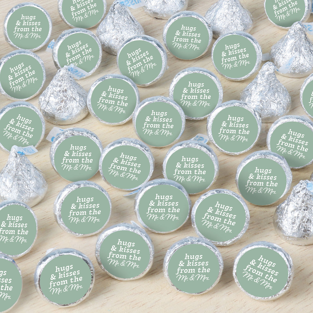 Mr. & Mrs. Wedding Candy Stickers - 324 Ct