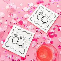 Custom Text - Wedding Rings Napkins