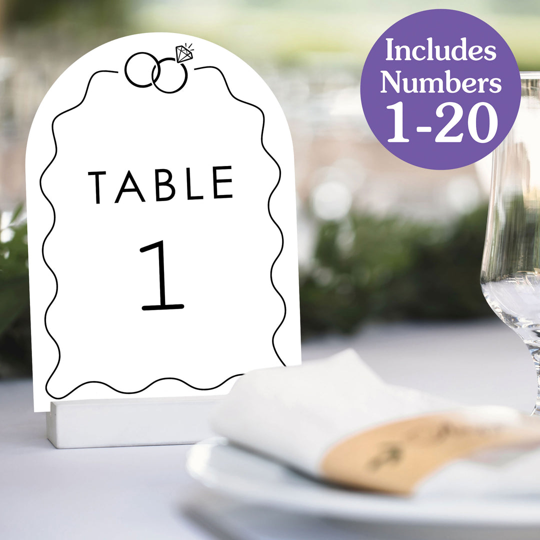 Wedding Rings Table Numbers - 20 Ct