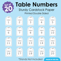 Wedding Rings Table Numbers - 20 Ct