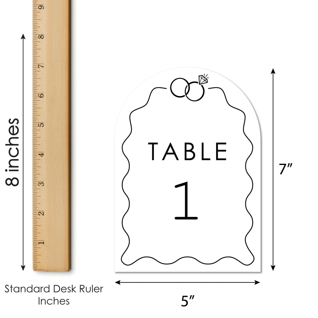 Wedding Rings Table Numbers - 20 Ct