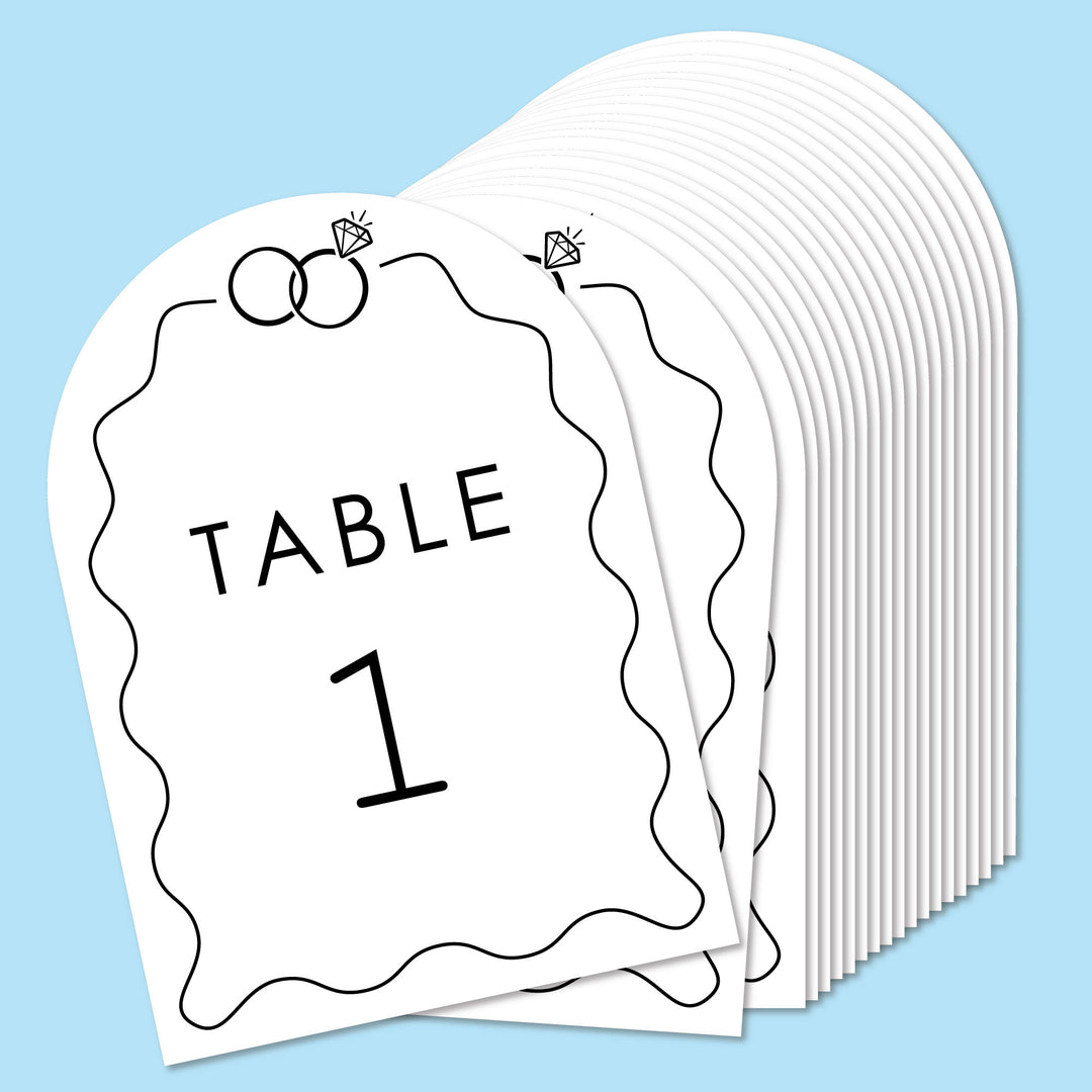 Wedding Rings Table Numbers - 20 Ct