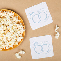 Custom Text Coasters - Wedding Rings