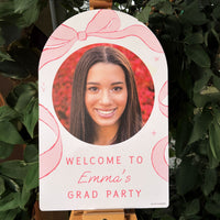 Custom Photo Tying The Knot Welcome Sign
