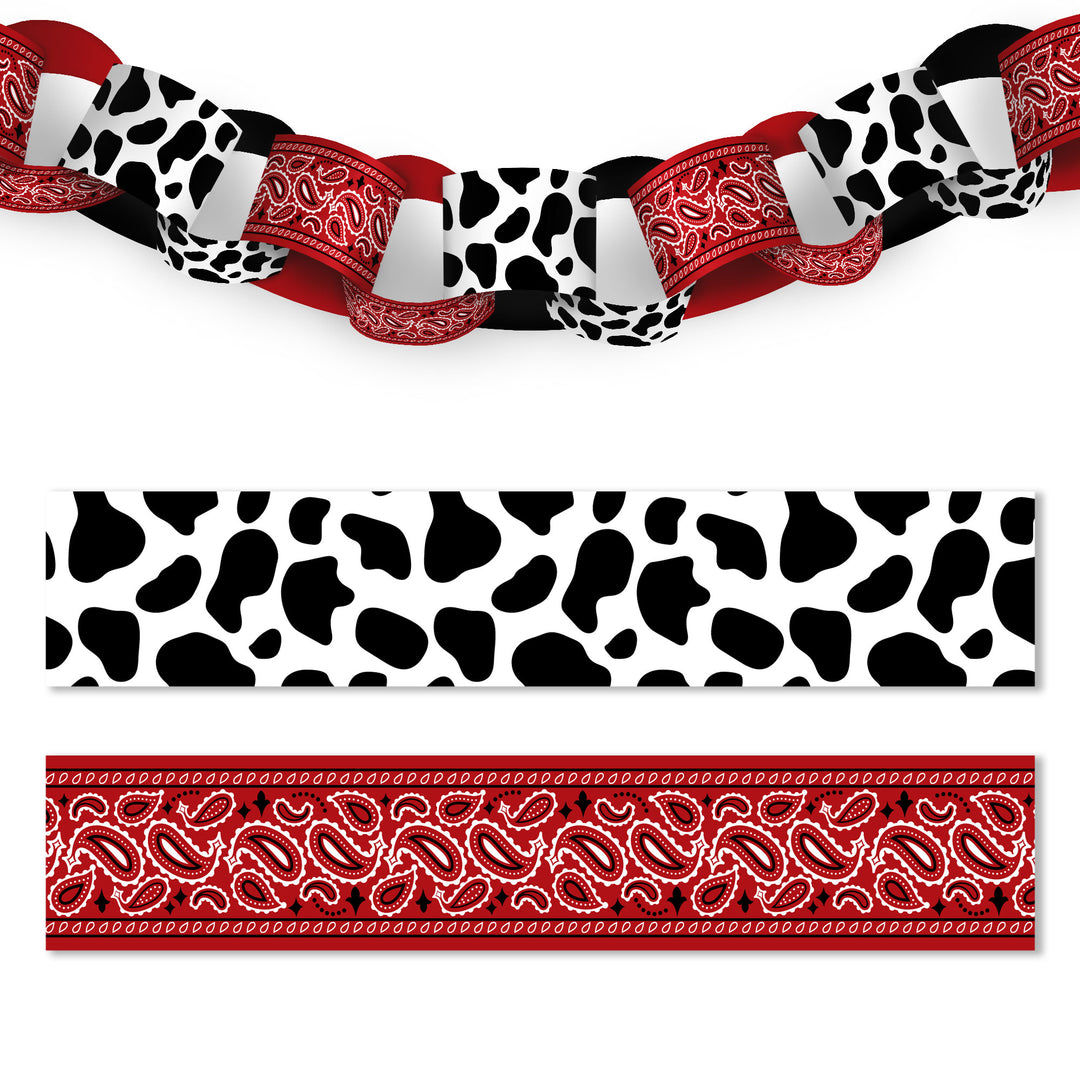 Western Hoedown DIY Paper Chains - 128 Pc
