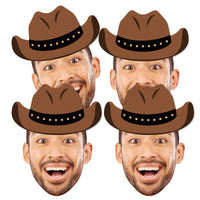 Custom Fun Face Cowboy Hat Essentials - 20 Ct