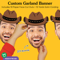 Custom Face Western Garland Banner