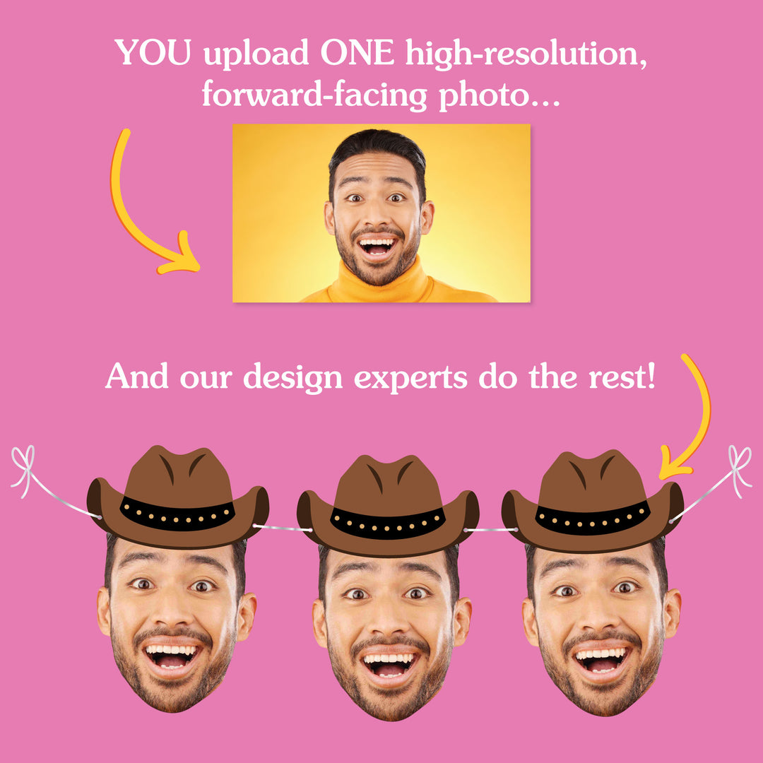 Custom Face Western Garland Banner