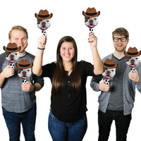 Custom Cowboy Hat Fun Face Photo Paddles