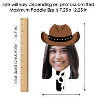 Custom Cowboy Hat Fun Face Photo Paddles