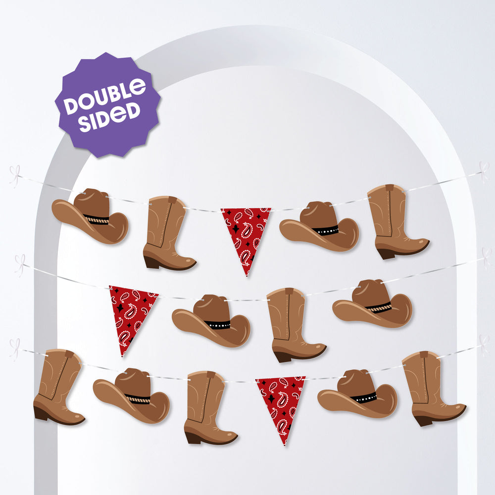 Western Hoedown Garland Banner - 15 Pc