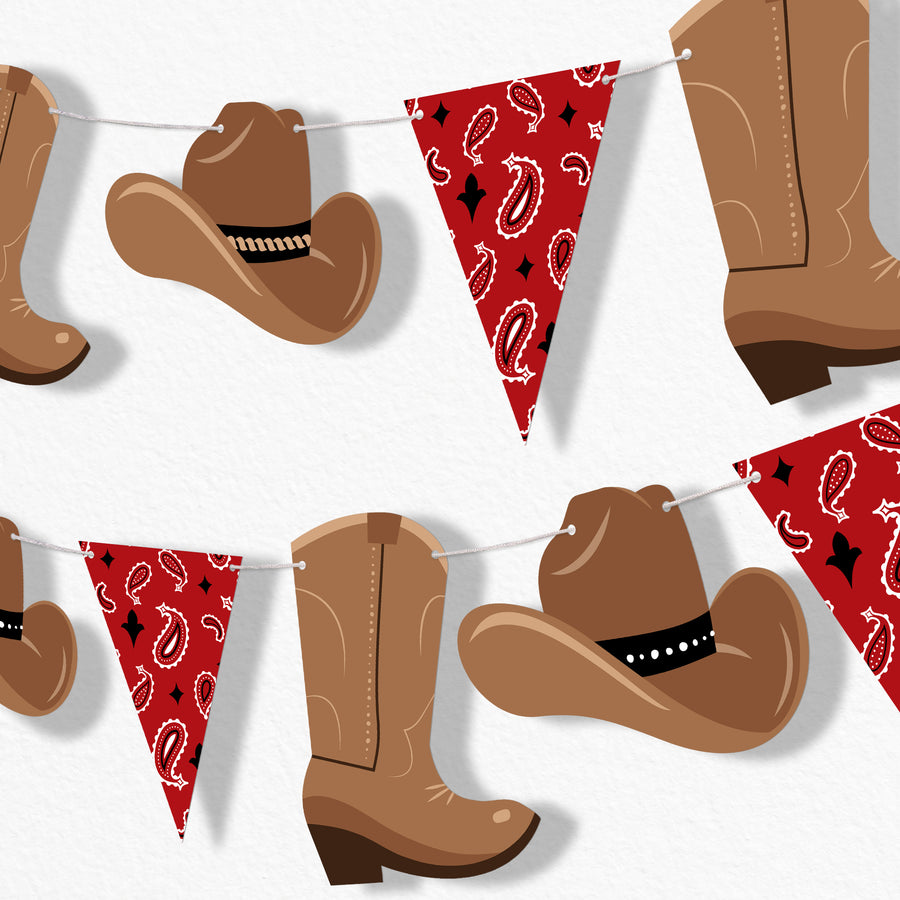 Western Hoedown Garland Banner - 15 Pc