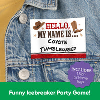 Western Hoedown What's Your Name Party Game