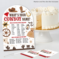 Western Hoedown What's Your Name Party Game
