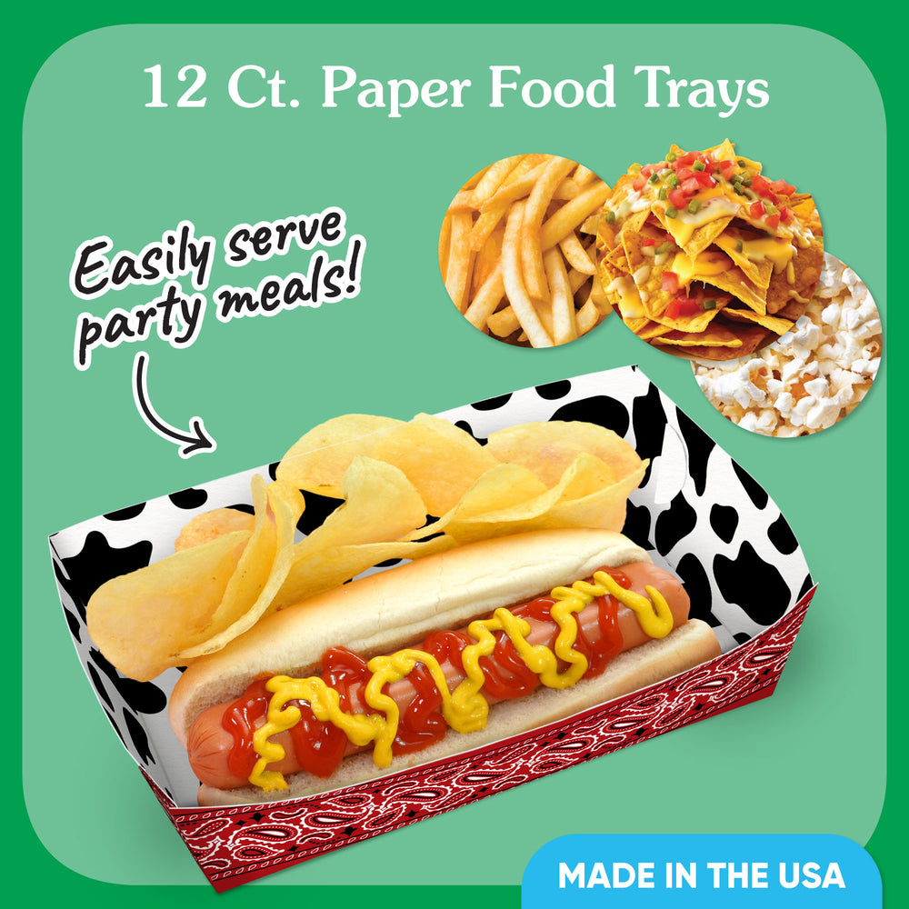 Western Hoedown Party Paper Food Trays